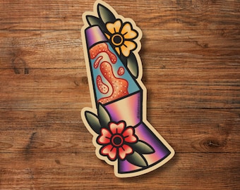Lava Lamp Traditional Tattoo Sticker