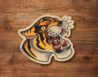 Traditional Tiger Tattoo Sticker
