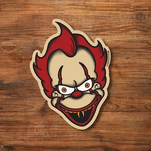 Scary Cartoon Clown Sticker