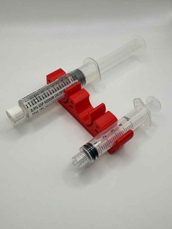 Syringe Holder Convertible 10ml/5ml/3ml WITH ID Slot for Flight Nurse, Paramedic, EMS