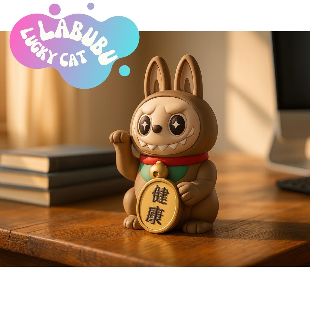 Labubu Lucky Cat 3D Print Digital File - Etsy