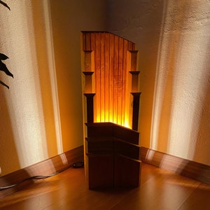 Modern home decor lighting, wooden unique lamp, natural handmade light, living room lamp, bedroom wood lamp, wooden floor lamp, Corner lamp