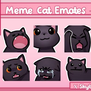 Cat Meme Emote | Twitch | Discord | YouTube | Streaming | Cute Kawaii Chibi Cat Kitty Meme Emoji Emote