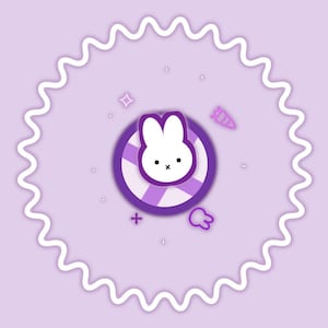 Purple Bunny Stinger Transition Stream | Twitch Stinger | Cute Purple Pastel Adorable Sweet Unique Anime Cartoon Animated Transition OBS