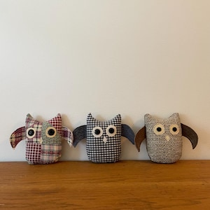 Handmade Stuffed Owl, Handmade Owl Plush Toy