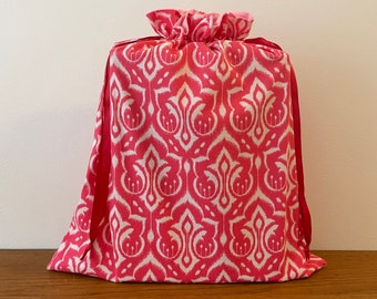 Extra-Large Handmade Fabric Gift Bag: Valentine's Packaging