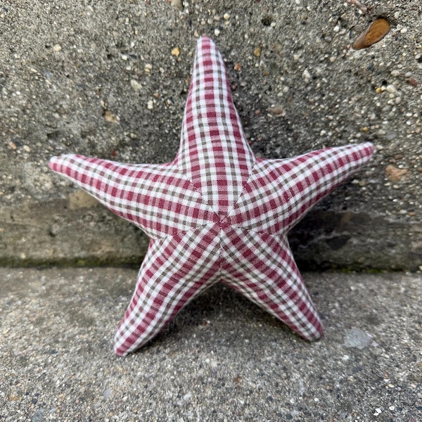Upcycled Cotton Sea Star Stuffed Animal - 7" Plush Toy