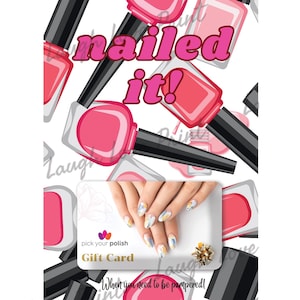 Gift Card Holder - Manicure Gift Card - Add to any of the other Gift Card Books - Printable Instant Download Gift