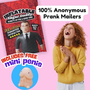 Prank Package Inflatable Sugar Daddy Gag Gift, Practical Jokes, Revenge, Send Directly To Person You Want To Embarrass (100% Anonymous)