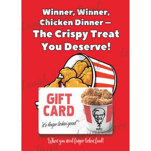 Portatarjetas de regalo - Tarjeta de regalo de pollo KFC - Agréguela a cualquiera de los otros libros de tarjetas de regalo - Descarga instantánea imprimible