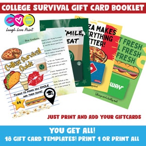 Printable Gift Card Book, Birthday Gift for Teenage Girl, Valentine's Gift  for College Student, Gift for Granddaughter, Gift Card Holder 