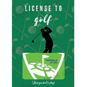 Geschenkkartenhalter - Golf Printable Sofortdownload Geschenk - hervorragend für Mann, einen Highschool-Grad oder Studenten - Care Paket
