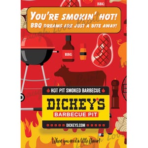 Gift Card Holder - BBQ Restaurant - Printable Instant Download Gift - Excellent for Husband, wife, a High School Grad or College Student