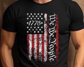1776 We The People American Flag T-Shirt: Patriotic USA Tee