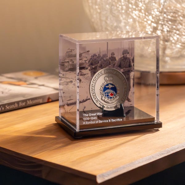 Vitrina personalizada para monedas: Grabado gratuito, fondo HD personalizado, regalo coleccionable