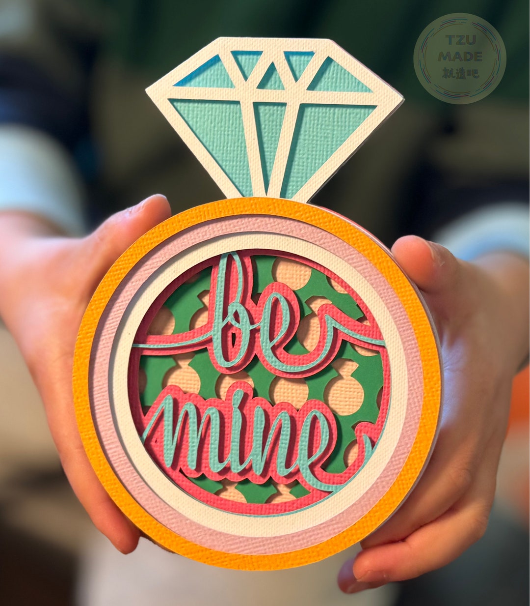 Be Mine Ring SVG: Valentine's Day Shadow Box, Cake Topper (digital ...