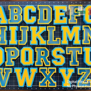 Mini alfabeto in carta 3D, scalabile e multi-stile, modello fai da te per creazioni in carta a basso contenuto di poligoni, SVG, file digitali per macchina da taglio