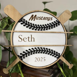 Custom Baseball Wood Plaque – Personalized Baseball Gift – Engraved Sports Decor – Team Coach Gift – Baseball Wall Art
