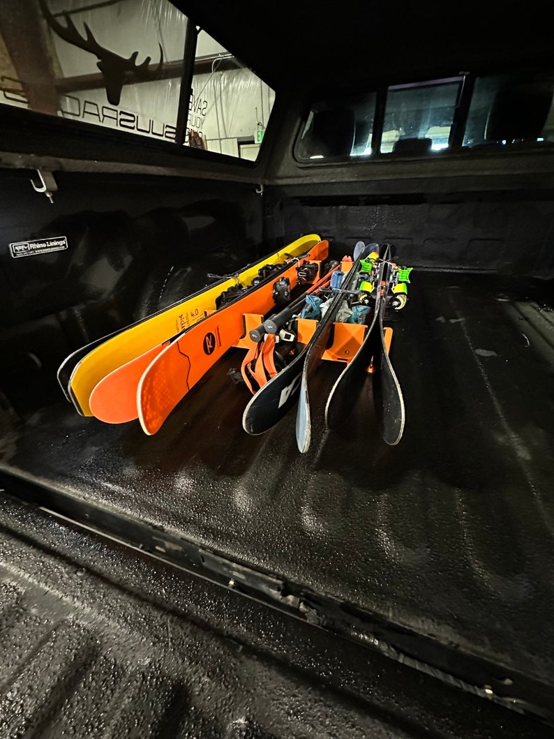 Universal Ski & Snowboard Rack For Truck Bed or Van, SUUS Rack, Ski Storage FREE Shipping Made In Montana image 1