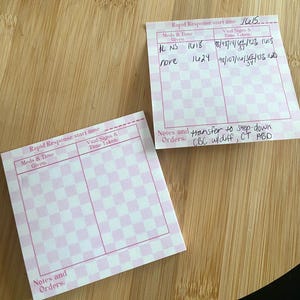 Vital Signs Nurse Note Pad Nurse Aide Note Pad Vital Signs Cheat Sheet Vital Signs Tracker Post-it® Note Pads
