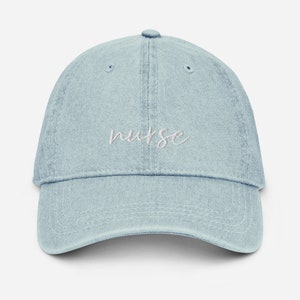 Nurse Hat RN Hat Light Denim Hat Baseball Cap Nurse Cap Nurse gift Nurse graduation gift Nurse Denim Hat