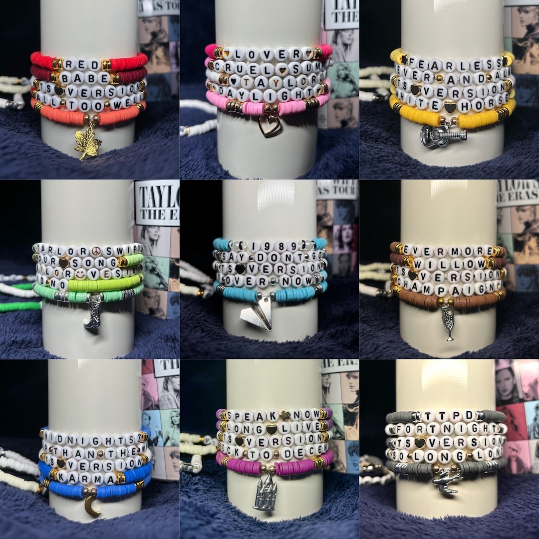 Handmade Taylor Swift Album-themed Friendship Bracelet Set Customizable  Song Choice Personalized Gift for Swifties Gift for Her