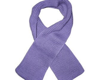 Winter scarf patent pattern Color purple Handmade