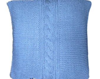 Cushion cover Plait knit Various colors Cushion size 35 x 35 cm 13.8 x 13.8 inches Hand knitted from virgin wool