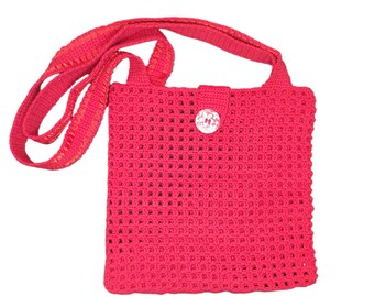 Modern crochet bag Reusable Various colours Cool look Sustainable Handmade from virgin wool