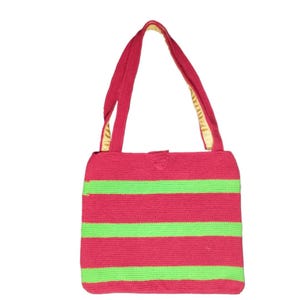 Sac au crochet moderne, réutilisable, différentes couleurs, look cool, durable, fait à la main à partir de laine vierge