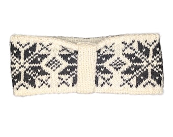 Headband in Selbu pattern Various colour combinations Size M Head circumference 56 to 57 cm 22.04 to 22.44 inches Handmade from virgin wool