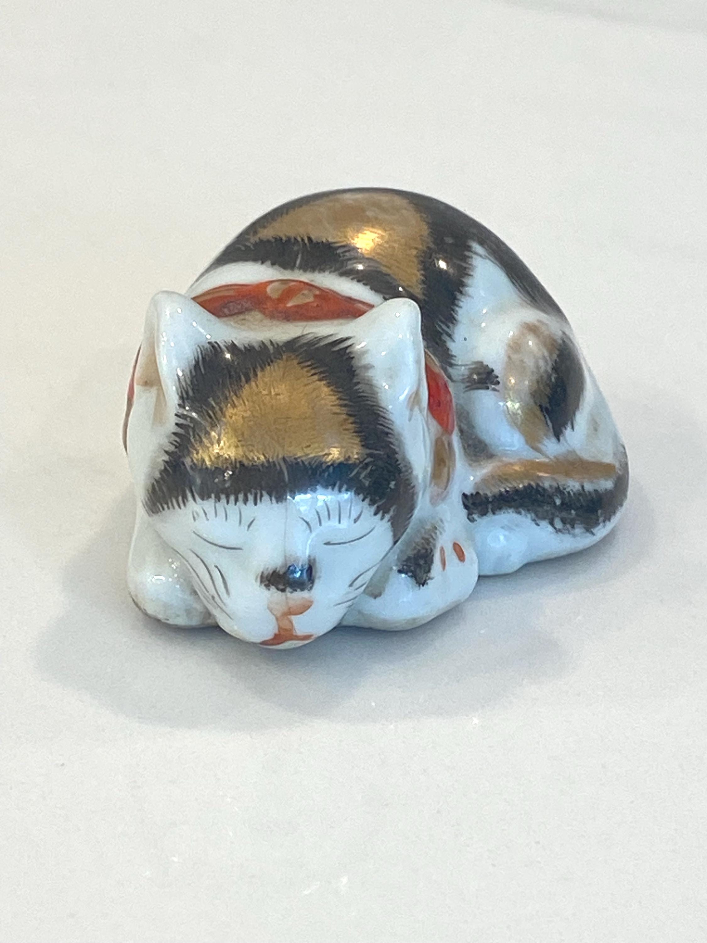 九谷焼 置物 - 眠り猫 | Yahoo!オークション 陶器 縁起物 東京書芸館