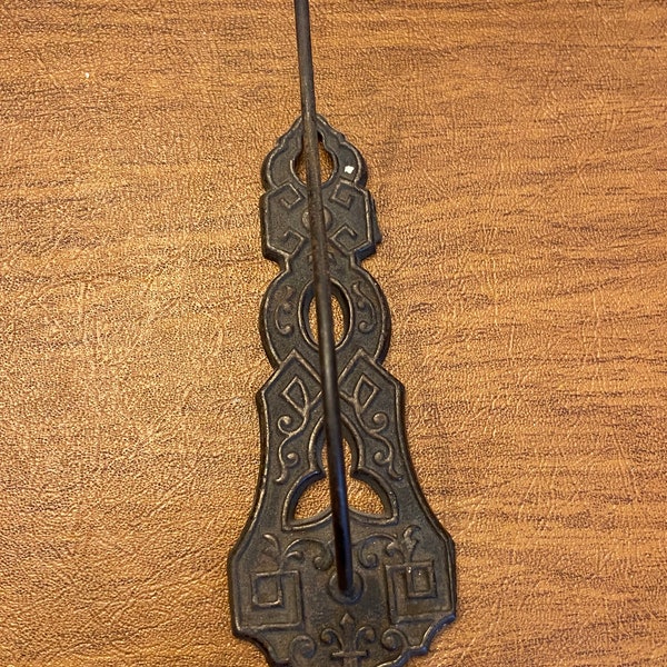 antique cast iron/metal bookkeeper's receipt hanger/hook - wall mounted, pat Nov 1872