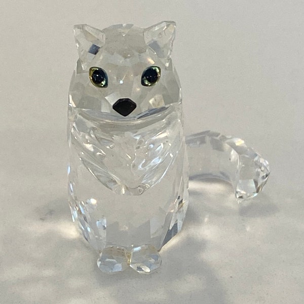 vintage gesigneerde miniatuur Swarovski kristallen zittende kat