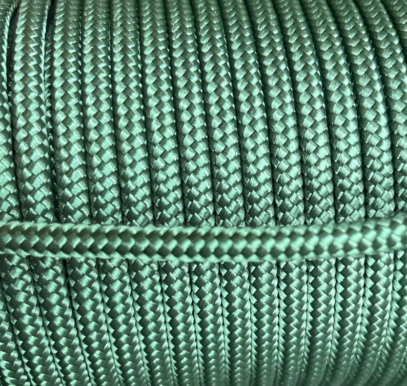 6mm High Quality Hand Made, Training slip lead, 1.5m, 2.5m and 5m length Hunter Green
