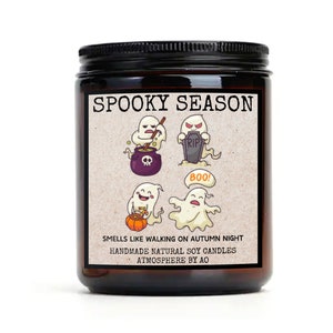 Spooky Season Soy Candle, Halloween Gifts, Spooky Decor, Creepy Candle, Fall Candle, Halloween Decor, spooky, gothic, pumpkin candle