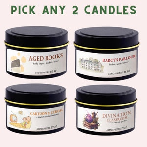 Bookish Candle Gift Set, Bundle of 2 candles, Book lover gift, Book Lover Candle, Scented Soy Candle, 4oz candle bundle, Pick any 2 candles