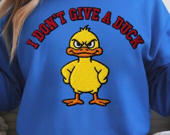 PNG "Me importa un bledo" – Parche 3D de pato divertido / Humor sarcástico / Sublimación y DTF