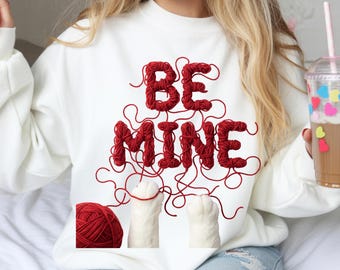 Pata de gato de San Valentín PNG, Corazón de hilo de crochet, Gráfico de mamá gata (Descarga digital)