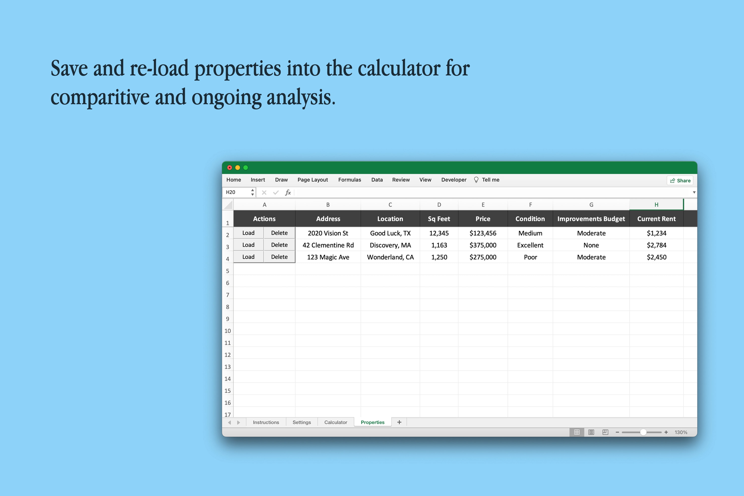 Rental Property Quick Analysis Tool: Excel Spreadsheet Calculator ...