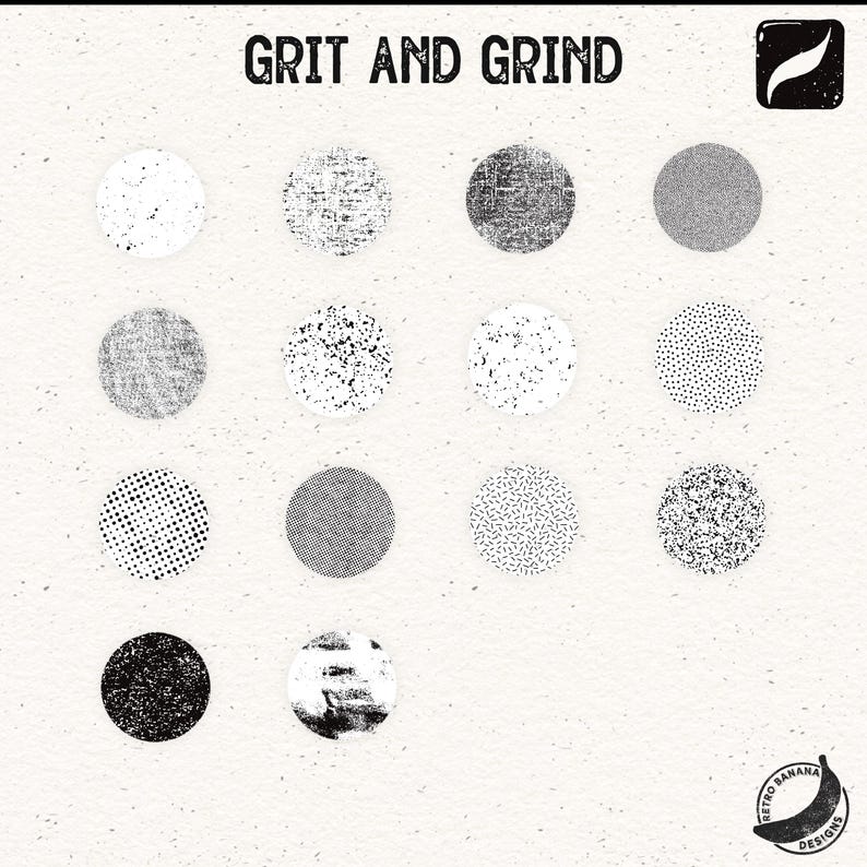 Retro Grain Shader Procreate Brush Set Vintage Texture and Comic Book ...