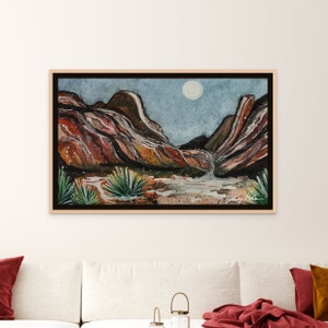 Desert Mountain Landscape Painting, Desert Sky Landscape Giclee Print, Wall Decor, Southwest Print, Southwest Art, Southwestern Art