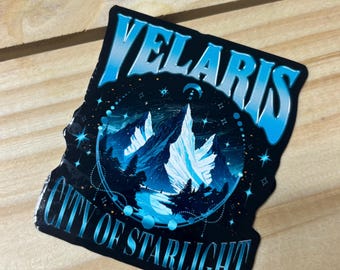 Pegatina del libro Fantasy Velaris Mountain Night
