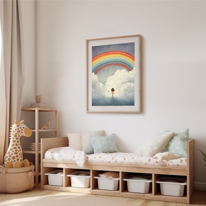 Póster de guardería para niñas | Ilustración infantil | Impresión DIY de la habitación de las niñas | Descarga digital en A3