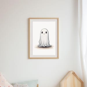 Fantasma de Halloween | Impresión infantil ? Decoración mural fantasma | Impresión minimalista en estilo acuarela | Descarga digital | A3, A4 y A5