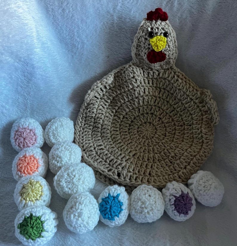 Crochet Chicken and Eggs Memory Game - Etsy