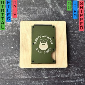 DIY Metal Wallet Jig für das xTool F1, Laserschnitt aus 1/8 inch Holz, enthält digitale Dateien und Anleitung. Kein physisches Objekt.