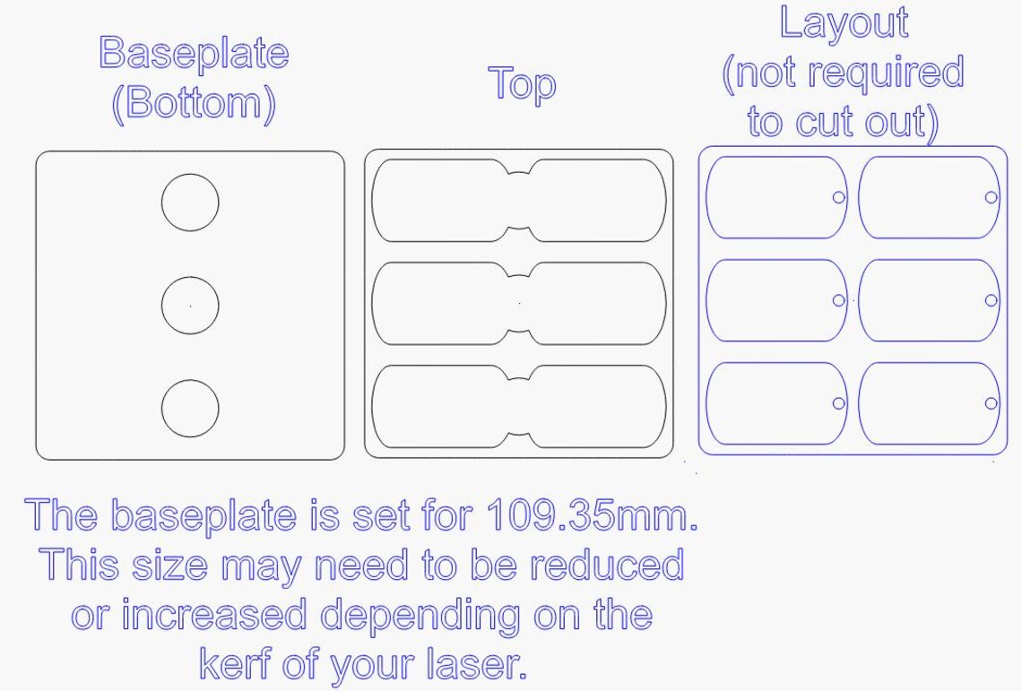 DIY Dog Tag Jig for Xtool F1 or F2: Laser Cut Template (digital Files ...