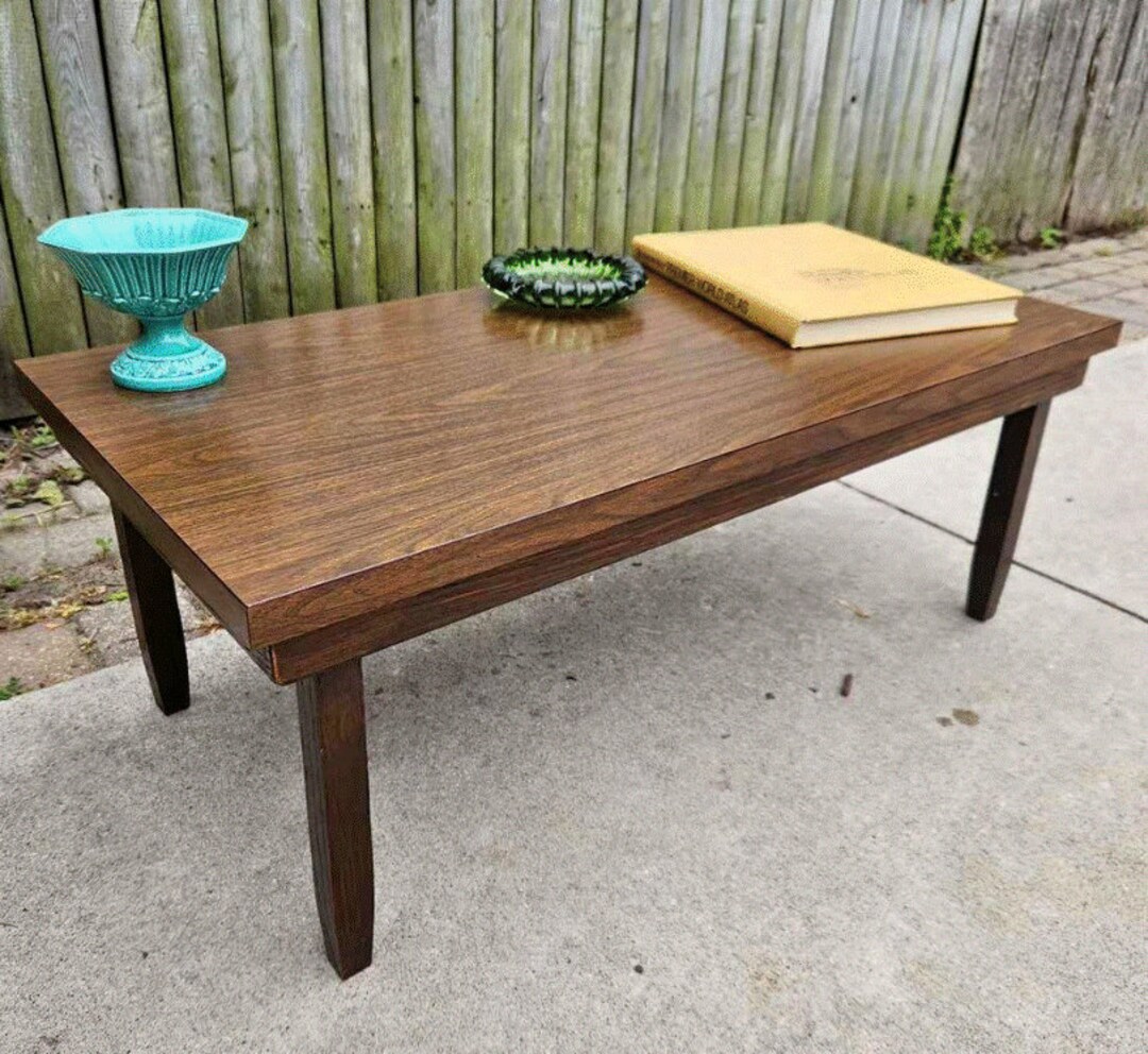 Wood With Formica Top Coffee Table Etsy