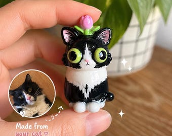 Personalisierte Katze Schlüsselanhänger: Ton Pillenhalter